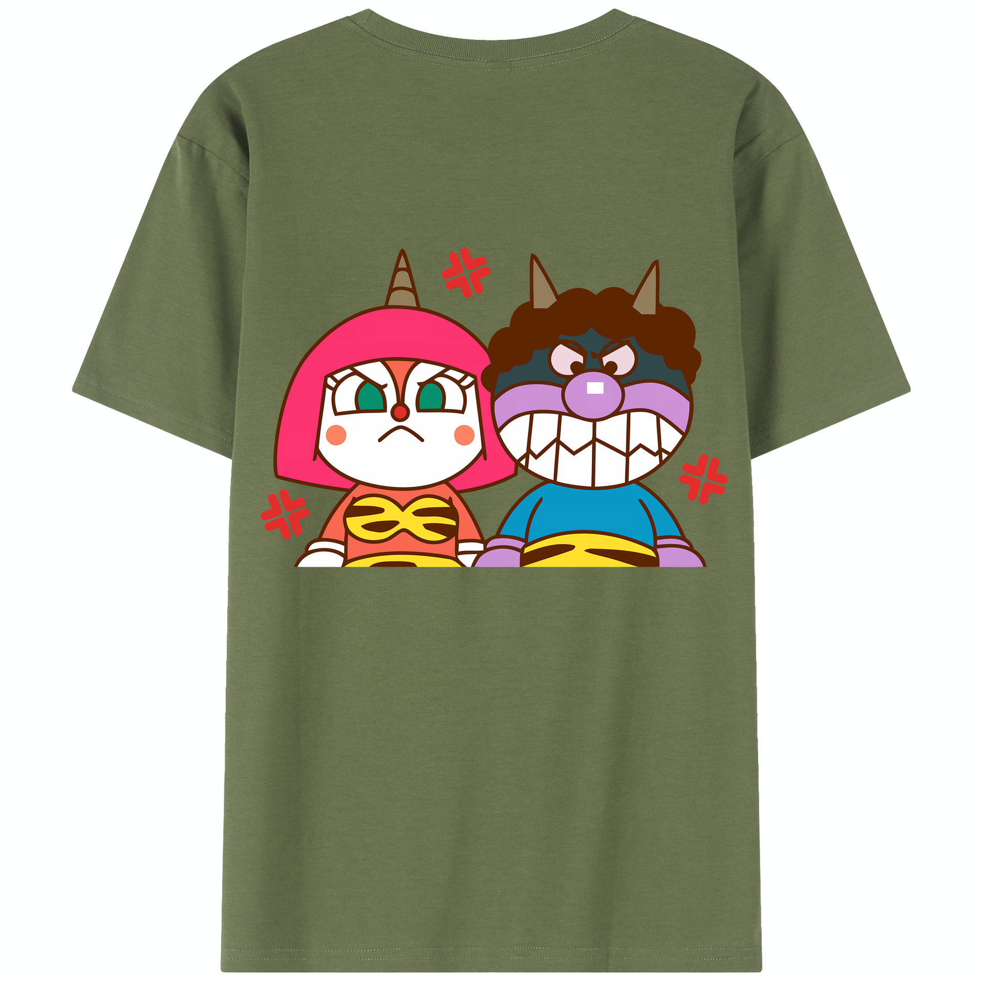 （画像用） アンパンマン Anpanman 綿100％半袖Tシャツ（背面プリント）